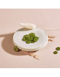 Classic Shine Button - Matcha Leaf