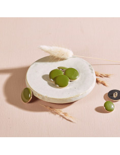 Dotty Button - Matcha Leaf