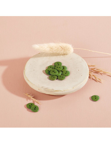 Corozo Button Jaipur - Matcha Leaf