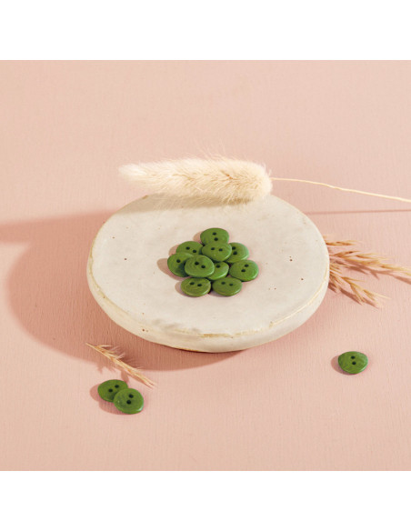 Corozo Button Jaipur - Matcha Leaf
