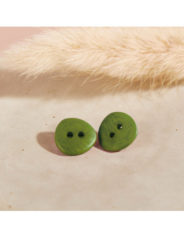 Corozo Button Jaipur - Matcha Leaf