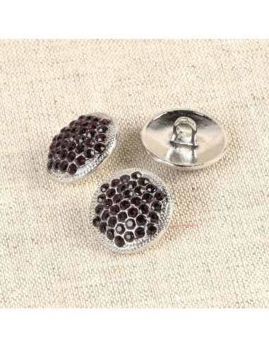 Erakis Rhinestone Button - Lilac 17 mm