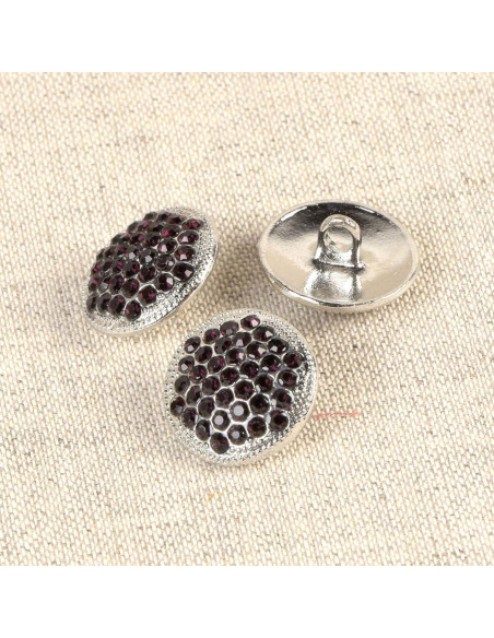 Erakis Rhinestone Button - Lilac 17 mm