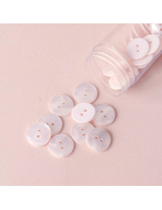 Sparkle Button 2 Holes - Off White 2