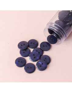 Sparkle Button 2 Holes - Navy Blue 2
