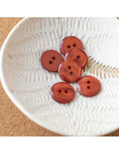 Sparkle Button 2 Holes - Caramel