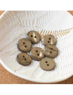 Sparkle Button 2 Holes - Khaki