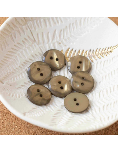 Sparkle Button 2 Holes - Khaki