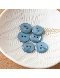 Sparkle Button 2 Holes - Storm