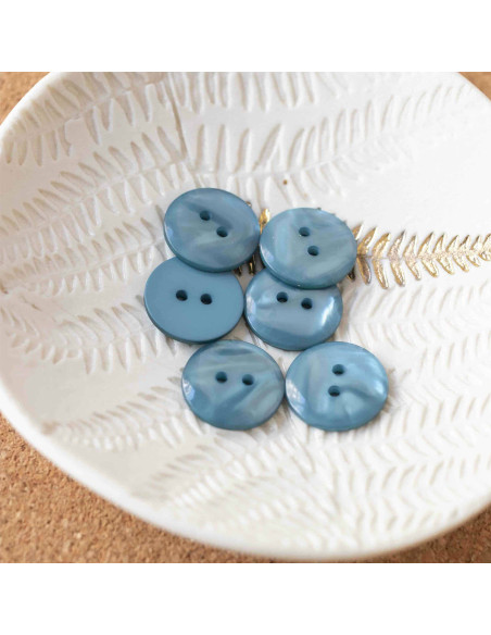 Sparkle Button 2 Holes - Storm