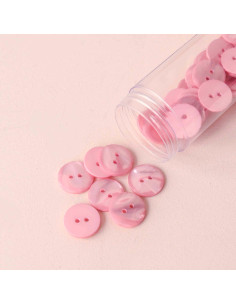 Sparkle Button 2 Holes - Pale Pink 2