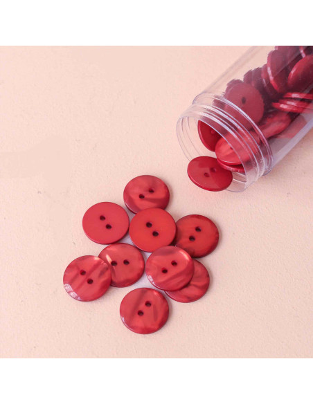 Sparkle Button 2 Holes - Terracotta