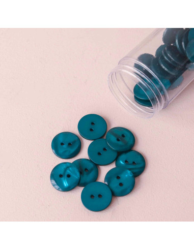 Sparkle Button 2 Holes - Fir Green