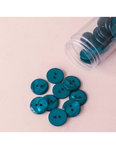 Sparkle Button 2 Holes - Fir Green