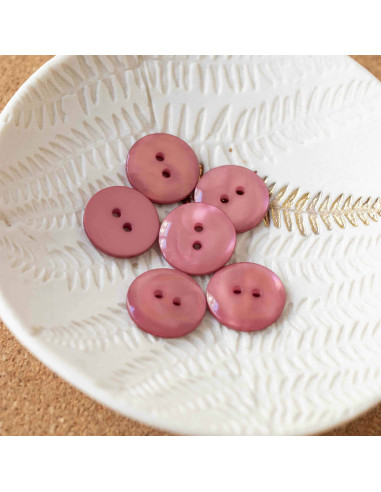 Sparkle Button 2 Holes - Old Pink