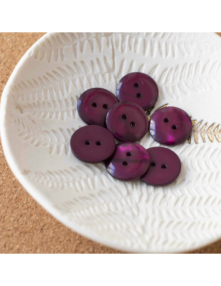 Sparkle Button 2 Holes - Purple