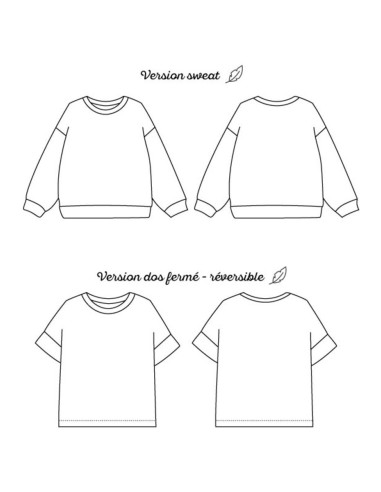 Chouette Oversized Sweatshirt and T-shirt Pattern - Marmaï Patterns