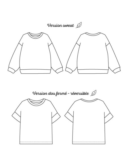 Chouette Oversized Sweatshirt and T-shirt Pattern - Marmaï Patterns