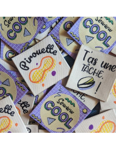 Set of 6 woven labels - Fun Mix