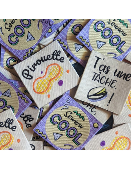 Set of 6 woven labels - Fun Mix