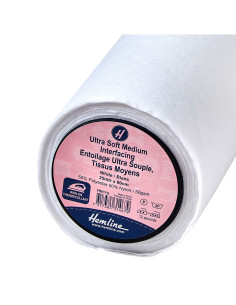 White medium fusible non-woven interfacing