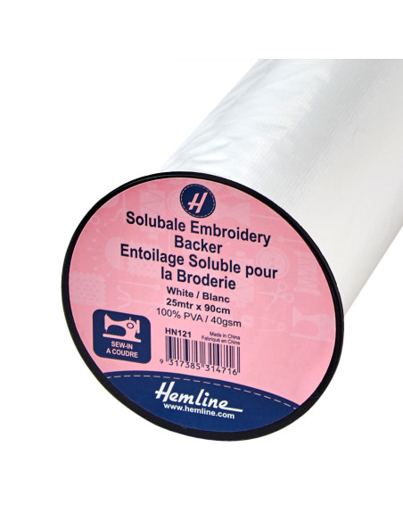 Water-soluble stabilizer for embroidery