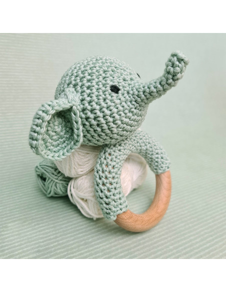 Crochet Kit - Elephant Rattle