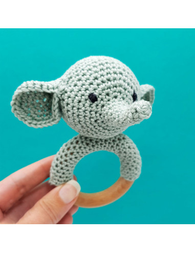 Crochet Kit - Elephant Rattle