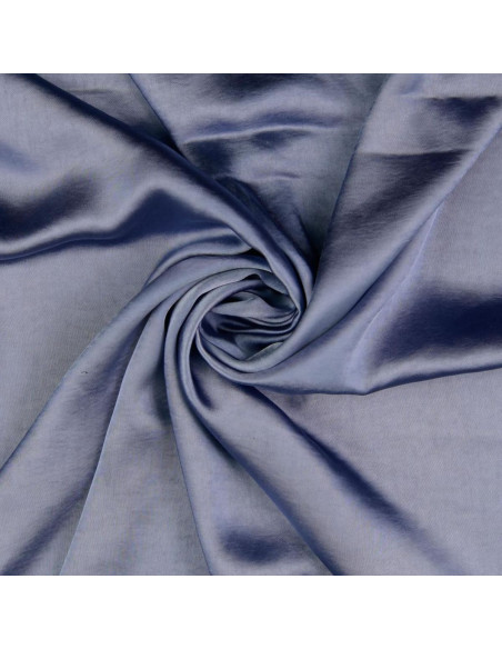 Deluxe satin fabric with a silk touch - Denim blue