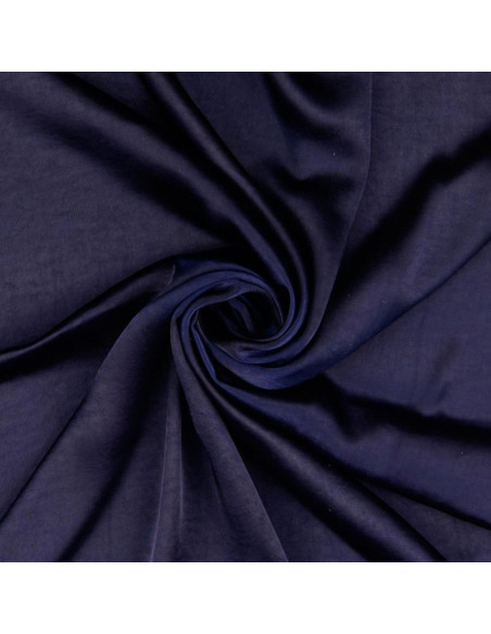 Deluxe satin fabric with a silk touch - Navy blue