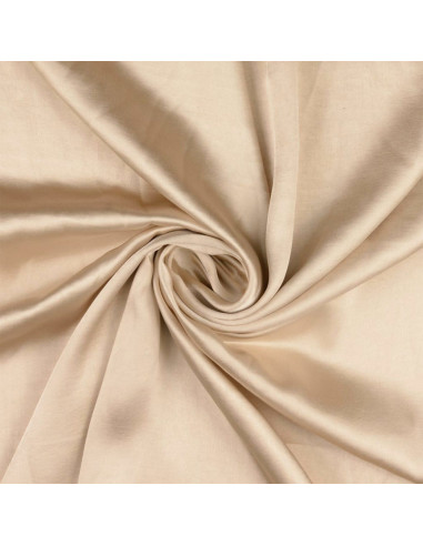 Deluxe satin fabric with a silk touch - Ecru