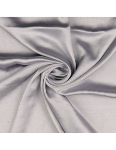 Deluxe satin fabric with a silk touch - Light gray
