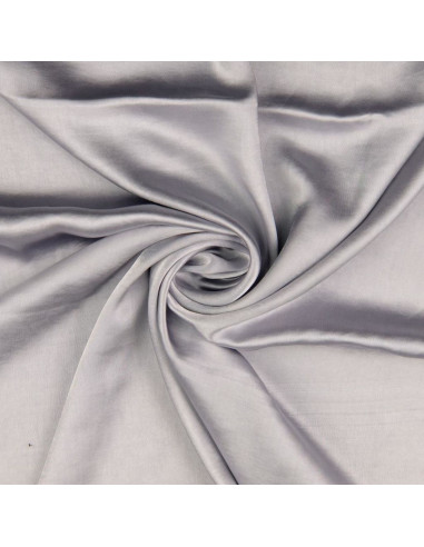 Deluxe satin fabric with a silk touch - Light gray