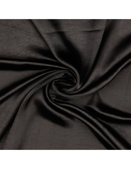 Deluxe satin fabric with silk touch - Black
