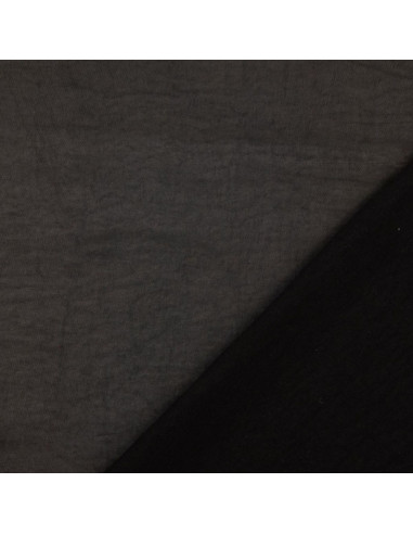 Deluxe satin fabric with silk touch - Black