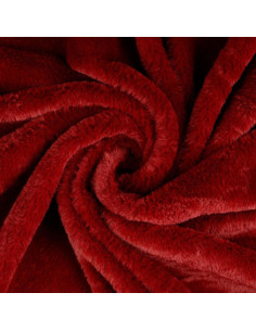 Faux fur fabric - Bordeaux