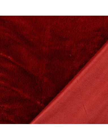 Faux fur fabric - Bordeaux