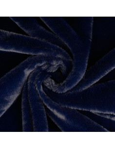 Faux fur fabric - Navy blue