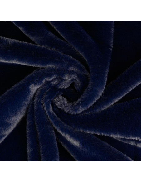 Faux fur fabric - Navy blue