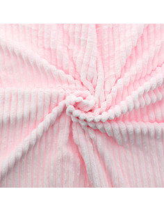 Minky fabric wide ribs - Pink