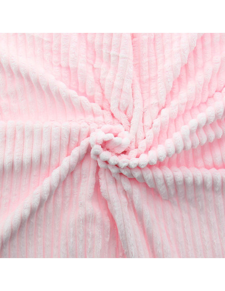 Minky fabric wide ribs - Pink