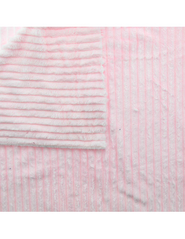 Minky fabric wide ribs - Pink