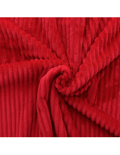 Minky fabric wide ribs - Red