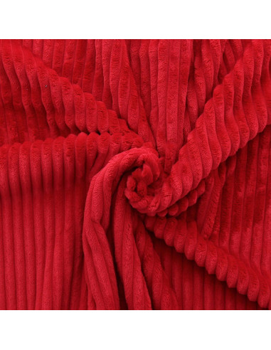 Minky fabric wide ribs - Red
