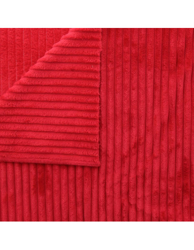 Minky fabric wide ribs - Red