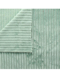 Sage green wide ribbed minky fabric 2