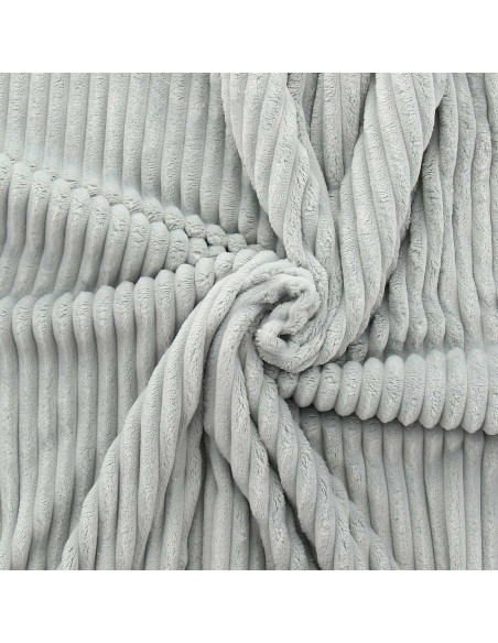 Minky fabric wide ribs - Gray