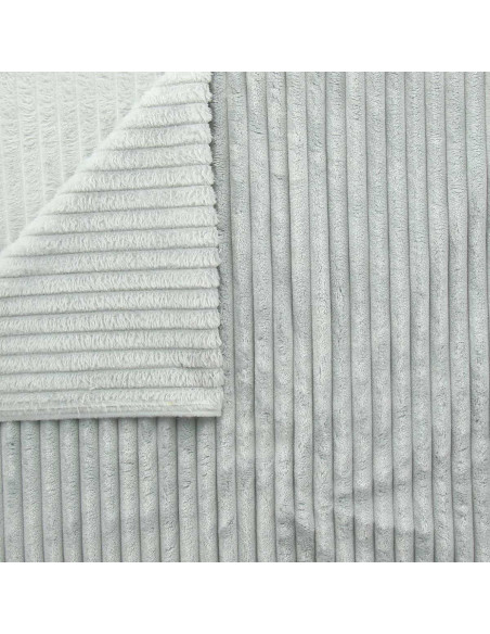 Minky fabric wide ribs - Gray