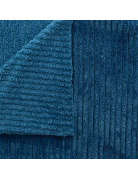 Minky fabric wide ribs - Petrol blue