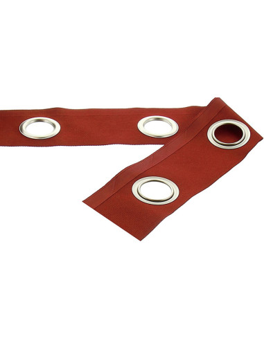 Matte silver eyelet tape - Terracotta